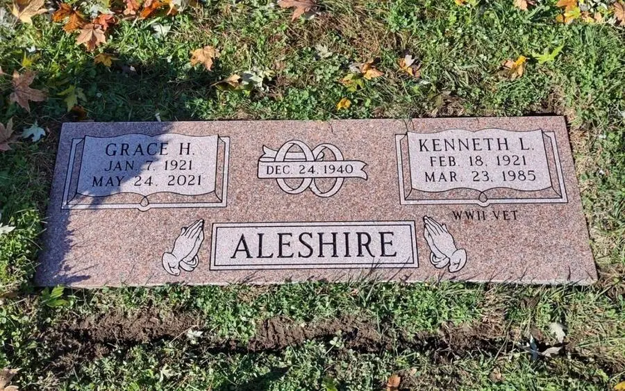 Rectangular Granite memorial in Mountain Rose, by Stoltz Memorials