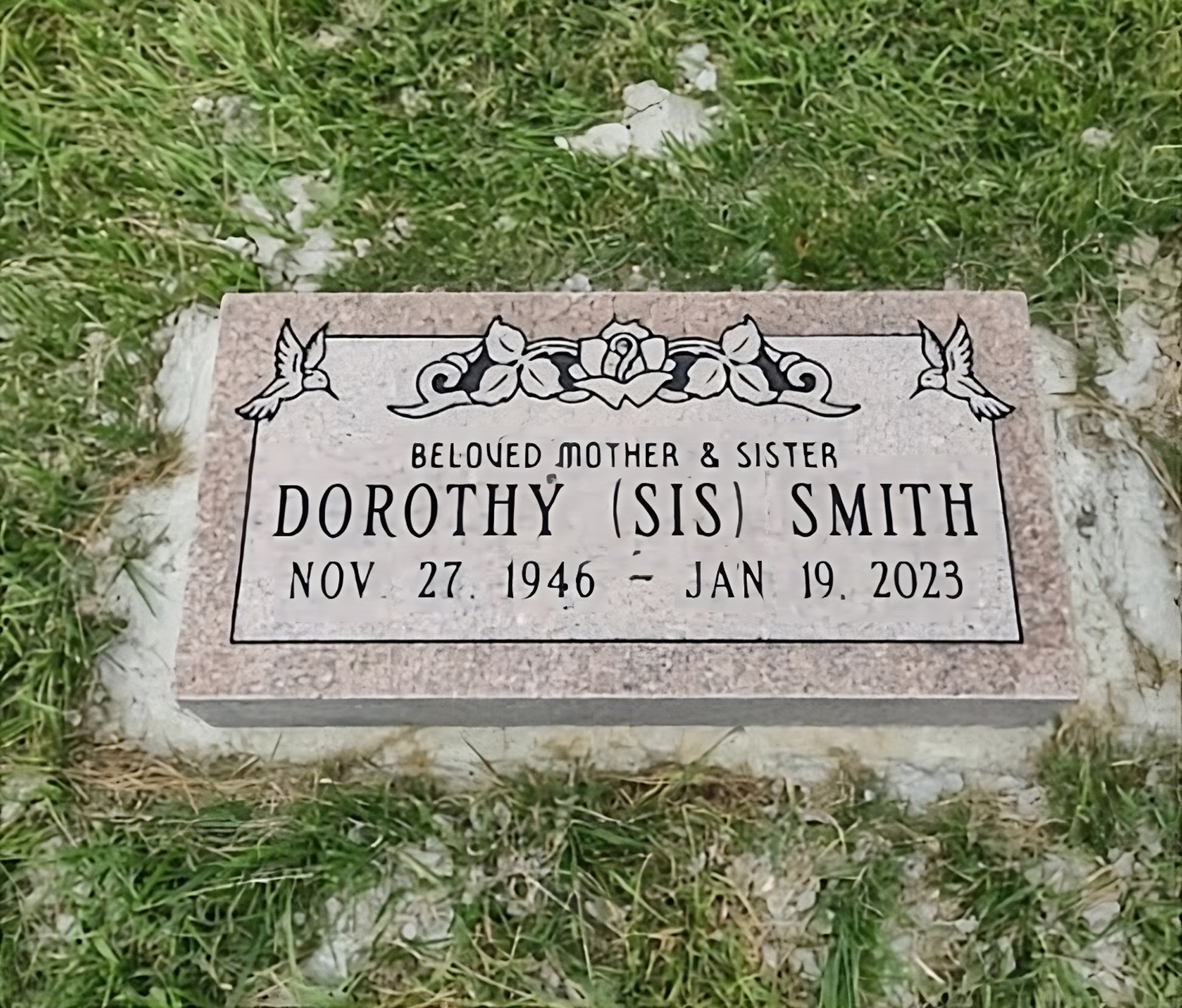 Flat grave marker crafted from high-quality granite by Stoltz Memorials in Pickerington.